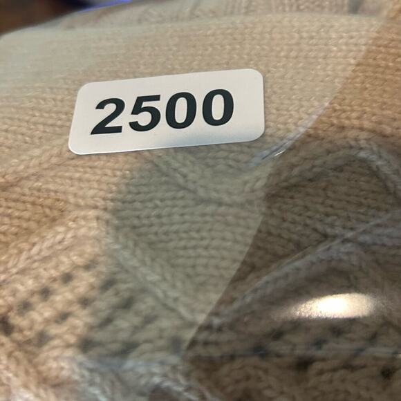 Jones New York Sweater Womens L Tan Angora Rabbit Lambs Wool Open Front Cardigan - Picture 12 of 12